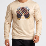 KZZ Men's Printed Crew Neck Sweatshirt