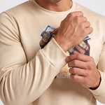 KZZ Men's Printed Crew Neck Sweatshirt