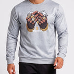 KZZ Men's Printed Crew Neck Sweatshirt