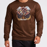 KZZ Men's Printed Crew Neck Sweatshirt