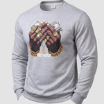 KZZ Men's Printed Crew Neck Sweatshirt