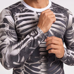 KZZ Men's Halloween 3D Skull Print Long-Sleeve T-Shirt
