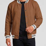 KZZ  Men's Fashion Striped Baseball Jacket