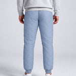 KZZ Men's color-blocked fleece thermal trousers