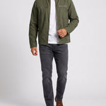 KZZ Men's Retro Loose Long-Sleeved Jacket Casual Work Jacket