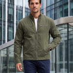 KZZ Men's Retro Loose Long-Sleeved Jacket Casual Work Jacket