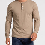 KZZ Men's casual layered top with multiple buttons on the front