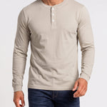 KZZ Men's casual layered top with multiple buttons on the front