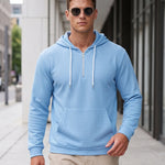 KZZ Men's waffle knit half-zip hoodie