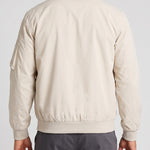 KZZ Men's solid color stand-up collar bomber jacket