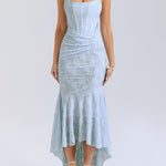 Blue bell floral maxi dress
