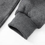 KZZ Plus-size warm full-zip hooded sweatshirt