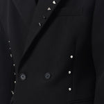 Structured-shoulder Blazer with A Sculptural Silhouette