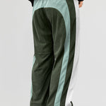 KZZ Men's Colorblock Letter Patched Drawstring Waist Corduroy Pants