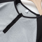 KZZ  Men's button-down Henley collar sports polo shirt