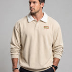 KZZ Corduroy Polo collar sweater couple autumn and winter style plus