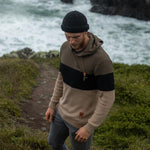 KZZ Mens Hooded Sweatshirt Tricolor Long Sleeve Hoodie Pullover Sweater