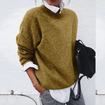 V|C - Soft Crewneck Pullover Sweater Rose
