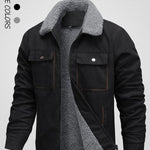 KZZ Men's Solid Pocket Zipper Fleece Jacket