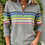 Maggie | Casual Multicolor Stripe Pullover