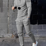 KZZ Essential Waffle Hoodie & Pants Combo | Men's Quick-Dry Lounge Set