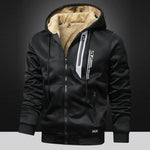 KZZ Men's Winter Fleece Lined Warm Hooded Jacket