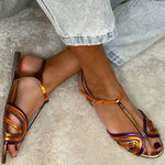 GOLDIE | Buckle Sandals with Colour Strap
