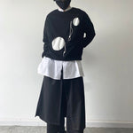 Contrast Crew Neck Long Sleeve Sweatshirt