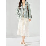 Women's Short Drawstring Cotton Trench Coat