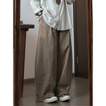 Japanese Loose-fitting Textured Wide-leg Pants