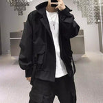 Hooded Casual Workwear Windbreaker Jacket