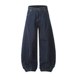 American Retro Inverted Design Embroidered Scimitar Jeans
