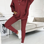 Casual and Comfortable Three-piece Sweatshirt Set