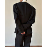 Color-blocked Floral Diamond Suit Jacket
