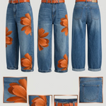 Esley | Long shirt and printed jeans set