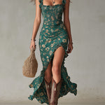 La Scintilla | Giada Elegant Bohemian Neckline Dress