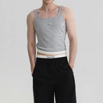 Square Neck Ribbed Slim Fit Tank Top
