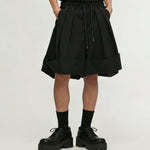Japanese Style Casual Drawstring Pleated Shorts