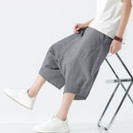 Stripe Lantern-shaped Loose-fitting Low-cut Baggy Pants