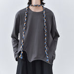 Women's Wavy Hem Casual Round Neck Shirt