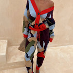 Abstract Geometric Pattern Knitted Jacket