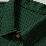 KZZ Men's solid color pique knit polo shirt