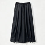 Japanese Elastic-waist Casual Cropped Wide-leg Pants