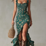 La Scintilla | Giada Elegant Bohemian Neckline Dress
