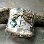 Aquamarine Insect Ring