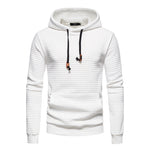 KZZ Men's Casual Plaid Drawstring Hoodie