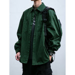 Japanese Retro Textured Long-sleeved Shirt