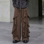 Irregular Ribbon Wide-leg Pants