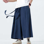 Retro Ice Silk Wide-Leg Skirt Pants