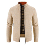 KZZ Men's Winter Jacket Pocket Zipper Mock Neck  Jacket